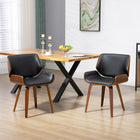HOMCOM Dining Chairs in PU Leather for Kitchen - Black - Set of 2-Set of two dining chairs to create a nice dining area