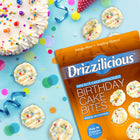 Drizzilicious Mini Rice Cakes - Birthday Cake - 113g-4oz (113g) per Single Pack of Drizzilicious Mini Rice Cakes