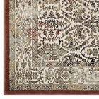 Modway Hester Ornate Turkish Vintage Area Rug - 5 ft W x 8 ft L - Tan/Walnut Brown-Stain Resistant / Easy To Clean