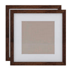 Decent Living Solid Wooden Picture Frame - 14" x 14" - Walnut Colour - 2 Pack-Material: 100% Natural Solid Wood (Okan / Teak)