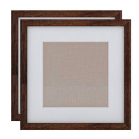 Decent Living Solid Wooden Picture Frame - 14" x 14" - Walnut Colour - 2 Pack-Material: 100% Natural Solid Wood (Okan / Teak)