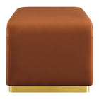 Modway Koda Performance Velvet Waterfall Ottoman - Brass/Rust-Adjustable Foot Caps