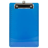 JAM Paper Small Plastic Memo Clipboards with Low Profile Metal Clip - Mini (6 x 9) - Blue-Colour: Blue | Be stylish and organized with colourful clipboards.