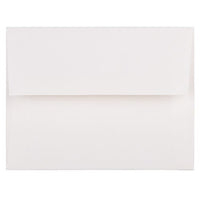 JAM Paper A2 Strathmore Invitation Envelopes - 4.375" x 5.75" - Bright White Linen - 50 Pack-Bright White Linen