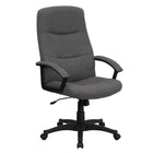 Flash Furniture High Back Grey Fabric Executive Swivel Chair with Two Line Horizontal Stitch Back & Arms-Grey Fabric Upholstery