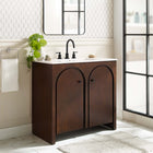 Modway Appia 36" Bathroom Vanity Cabinet - Walnut-Mango Wood Veneer and MDF Construction
