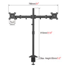 ShoppingAll SA-D290 Adjustable Dual Monitor Standing Mount Extra Tall 31.5" Pole for Two Displays up to 32" - Black-Adjustable arm tilt 125-degrees, 180-degrees swivel, rotate 360-degrees. Monitor can be placed and switched between horizontal and vertical orientation easily.