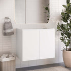 Modway Bryn 30" Wall-Mount Bathroom Vanity - White-Soft-Close Doors