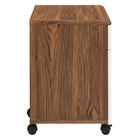 Modway Envision Wood File Cabinet - Walnut White-Assembly Required