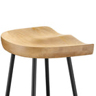 Modway Concord Backless Wood Bar Stools - Oak - Set of 2-9