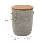Zuo Biban Side Table - Natural/Grey-6