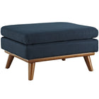 Modway Engage Upholstered Fabric Ottoman - Azure-Upholstered Ottoman