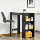 HOMCOM Modern Bar Table for Kitchen, Dining Room, Living Room - Black-Modern style makes the bar table a great fit in a modern or traditional setting