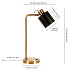 Hudson&Canal Thew 20.75" Tall Table Lamp with Metal Shade - Brass/Black-Includes a 6 ft. cord with rocker switch