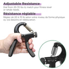 PurAthletics Multi-Grip Resistance - Blue/Grey-20lbs to 70lbs resistance using dial adjustment