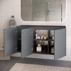 Modway Bryn 48" Wall-Mount Bathroom Vanity - Grey-Soft-Close Doors