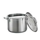 Tramontina Gourmet 6 Qt Stainless Steel Pasta Cooker with Lid - 3 Piece Set-18/10 Stainless steel mirror-polished exterior