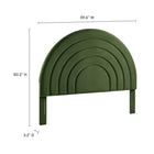 Modway Solana Arched Performance Velvet Full Headboard - Moss Green-6