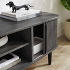 Modway Contour 55" TV Stand - Charcoal-Adjustable Shelf