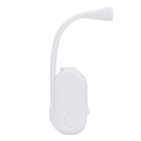 Evry Mini Rechargeable Reading Light with Built-in Clip & Flexible Neck - White-Flexible neck allows you to adjust the angle and direction