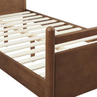 Modway Leni Twin Size Wood Platform Bed Frame - Walnut Heathered Ivory-9