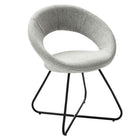 Modway Nouvelle Upholstered Fabric Dining Chair - Black/Light Grey - 2 Pack-Dense Foam Padding