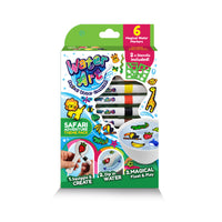Water Art  Themed Pack - Safari Adventure-Includes only 1 set of 6 Pack Water Art Magical Water Creations Markers