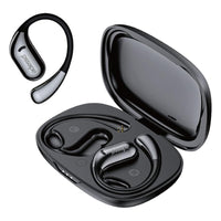 Adesso Xtream T5 Open-Ear Bluetooth Wireless Earbuds - Charging Case - Black-Open-Ear Bluetooth 5.3 earbuds for stable wireless connection and clear audio