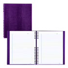 Blueline NotePro Ruled Notebook - 10-3/4" L x 8-1/2" W - Grape - 300 Pages-Twin-wire binding with hard lizard-like cover