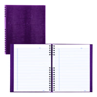 Blueline NotePro Ruled Notebook - 10-3/4" L x 8-1/2" W - Grape - 300 Pages-Twin-wire binding with hard lizard-like cover
