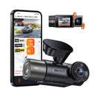 Vantrue N2X 2.7K/1080P Dual Front and Interior Dash Cam with 64 GB SD Card-Wide angle lenses provide 158° front view and 165° interior view delivering broad coverage for enhanced vehicle security