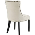 Modway Marquis Fabric Dining Side Chair - Beige - 2 Pack-Elegant Tapered Legs