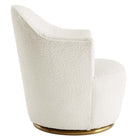 Modway Nora Boucle Upholstered Swivel Chair - White-Dense Foam Padding