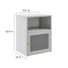 Modway Covelo Wall Mount Nightstand - Light Grey-Cold-Rolled Steel Plates