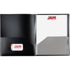 JAM Paper Heavy Duty Plastic Multi-Pocket Folders - 6 Pocket Organizer - Black - 2 Pack-Quantity: 2 per pack | Enough to organize all your subjects & projects