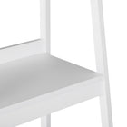 HOMCOM 4 Tier Ladder Shelf Bookcase - White - Set of 2-Ideal for storing and displaying books, towels, plants, photos and more 