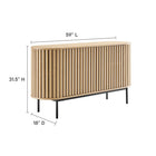 Modway Fortitude 59" Oval Sideboard - Oak-Wood Grain Laminate