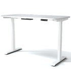 MotionGrey 55" Motion Electric Height Adjustable Standing Desk with German Dual Motors for Home and Office- White Top- White-Electric height adjustable sit stand desk