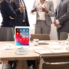 ShoppingAll Long Adjustable Tablet Stand - White-Special cutouts on both the holder and the base bottom for housing power cords