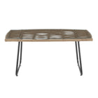 Manhattan Comfort Antibes Modern Patio 4-Person Conversation 4-Piece Set with Coffee Table - Tan/Grey-30 Day Limited Manufacturer's Warranty