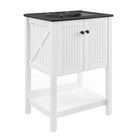 Modway Steam 24" Bathroom Vanity - White/Black-Sink Basin Not Included