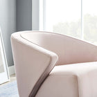 Modway Odyssey Performance Velvet Armchair - Pink-Brushed Gold Legs