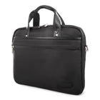 Bugatti Moretti Collection - 15.6" Business Briefcase - Black (EXB2157BU-BLACK)-Black Made of Nylon material and Vegan Leather accents