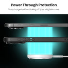 MyBat DockIt 360° Magnetic Wireless Charger + Ring Grip Stand - White-Charging Distance: 3-8 mm. Energy Conversion: >72%. Cable Length: ~1 m (3.3 ft)