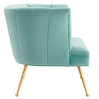 Modway Veronica Channel Tufted Performance Velvet Armchair - Mint-Dense Foam Padding