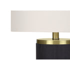 Monarch Specialties 24" H Table Lamp - Black Concrete / Ivory / Cream Shade-Assembled dimensions: 13 in. L x 13 in. W x 24 in. H. base: 6 in. L x 6 in. W x 12.5 in. H. shade: 13 in. L x 13 in. W x 10 in. H