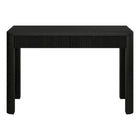 Hudson&Canal Palmera 47.5" Wide Rectangular Fluted Desk - Black Grain-Constructed of sturdy MDF materials in a handcrafted black grain finish