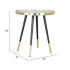 Zuo Particle Side Table - Gold/Black-3 year limited warranty