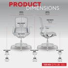 Staples Mesh Task Chair - Grey-Made in Thailand