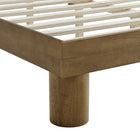 Modway Runa Wood Queen Platform Bed - French Oak-Weight Capacity: 794 lb